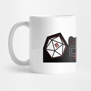 Almost Critical D20 Rolling Logo on White/Light Background Mug